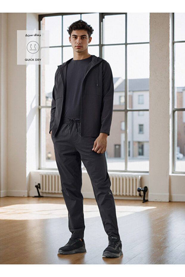 بنطال رياضي برباط إغلاق وجيوب - 2