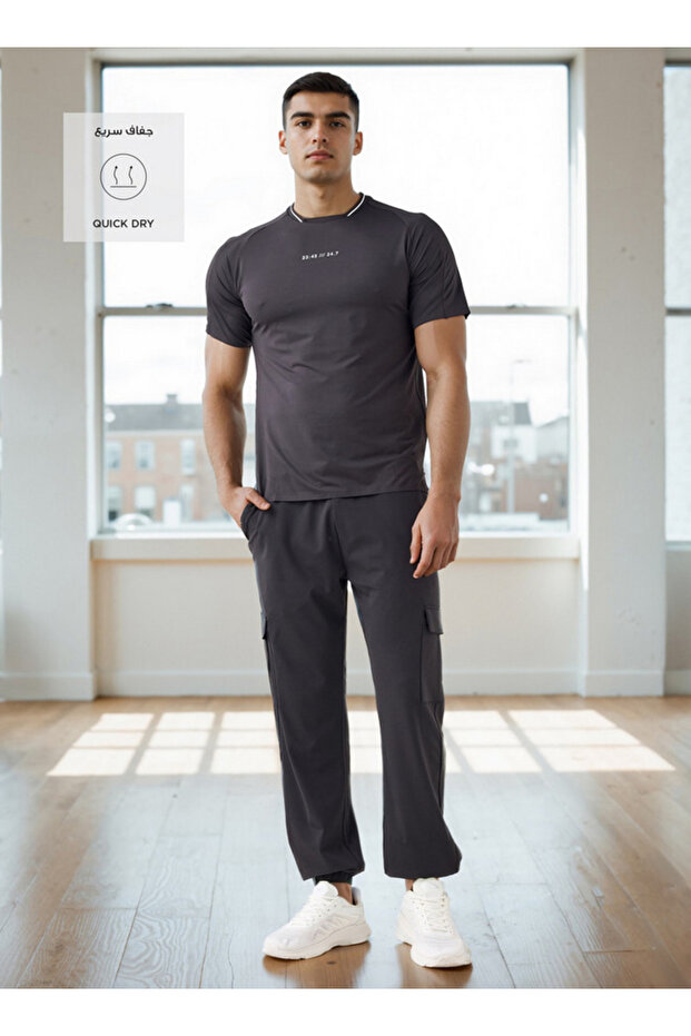 Cargo Joggers with Drawstring Closure - 2