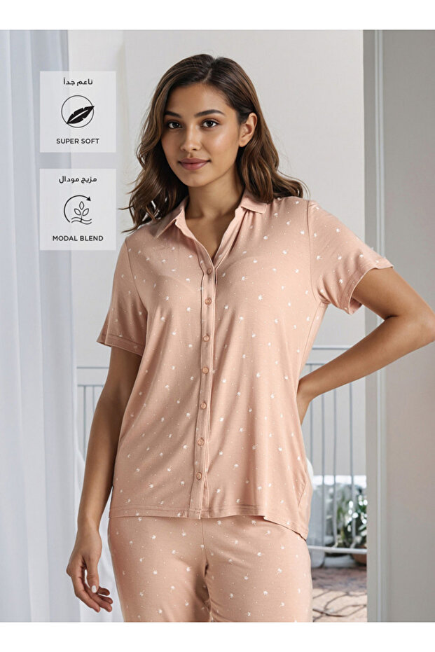 Printed Modal Pyjama Set - 2