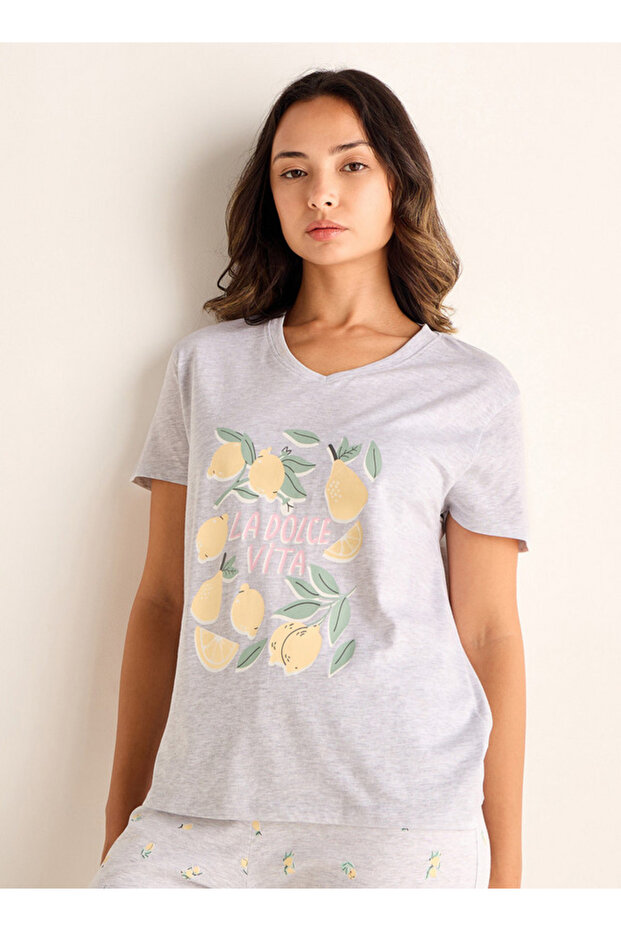 Lemon Print Pyjama Set - 3