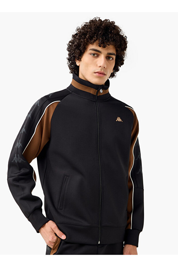 جاكيت رجالي بياقة عالية بألوان متداخلة - 1