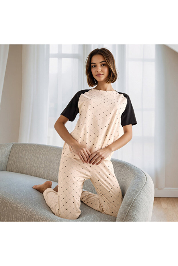 طقم بيجامة مطبوع - 1
