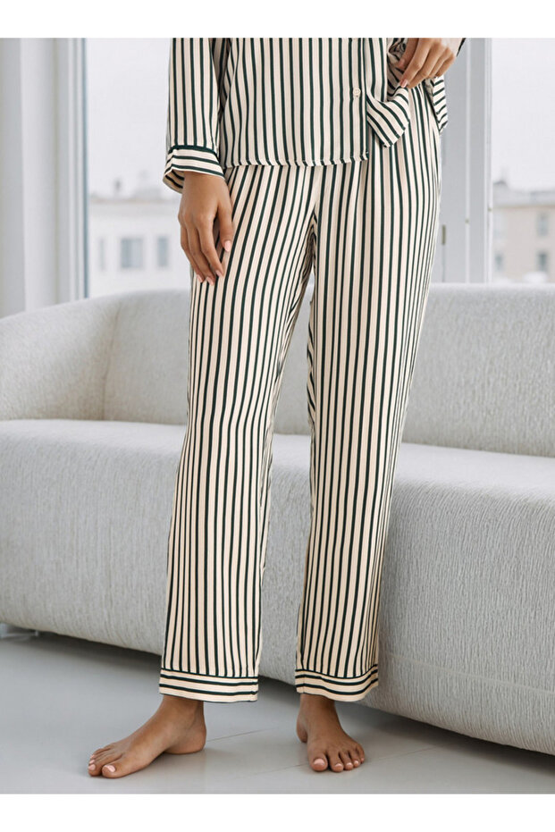 طقم بيجامة مخطط - 4