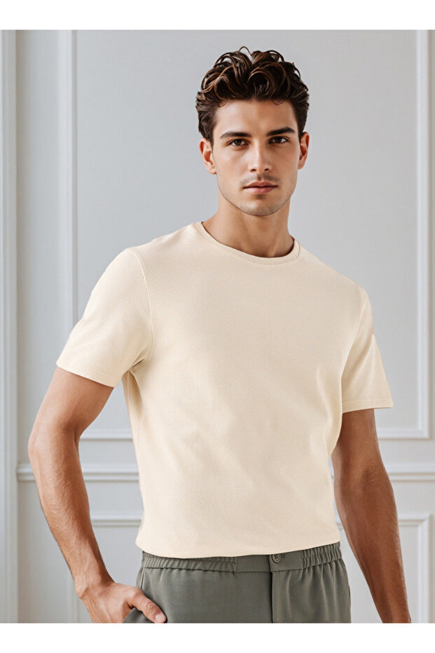 Popcorn Textured Tee - 1