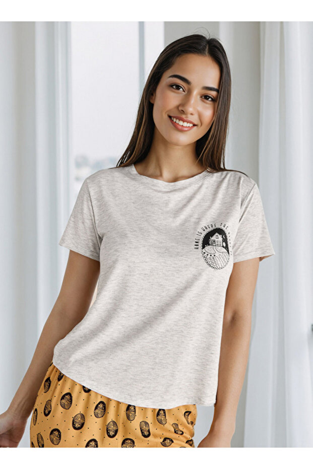 طقم بيجامة مطبوع - 2