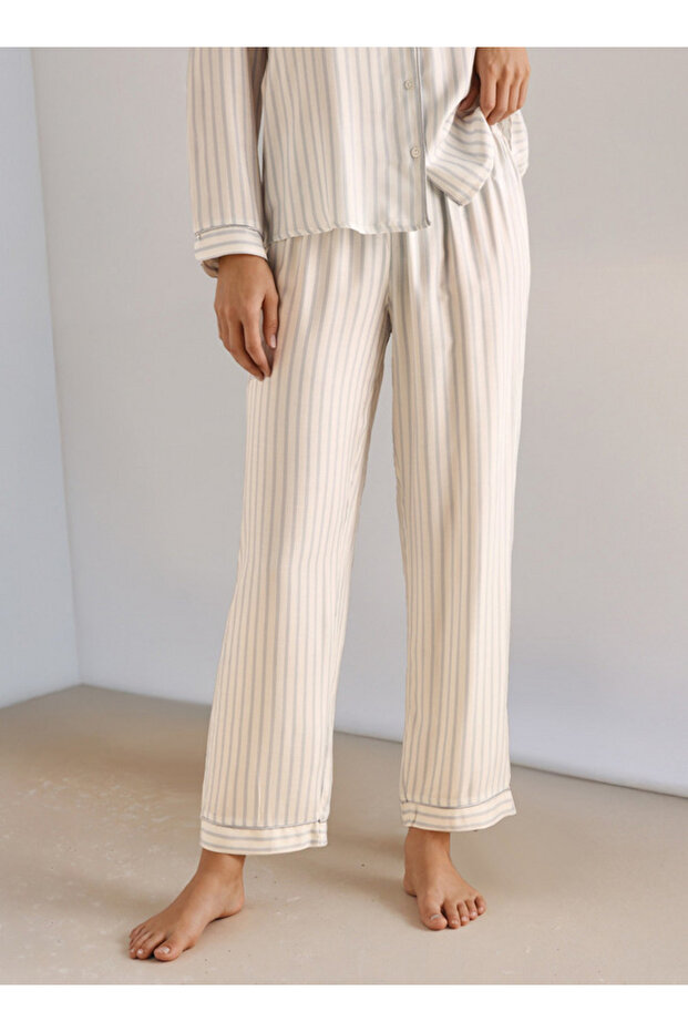 طقم بيجامة مخطط - 4