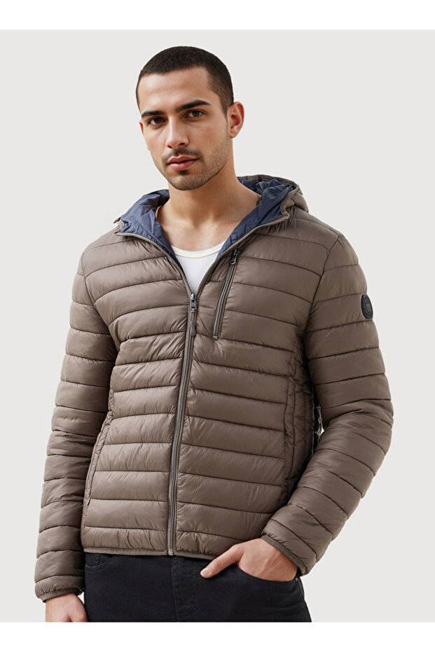 Quilted Lightweight Hooded Jacket - 1