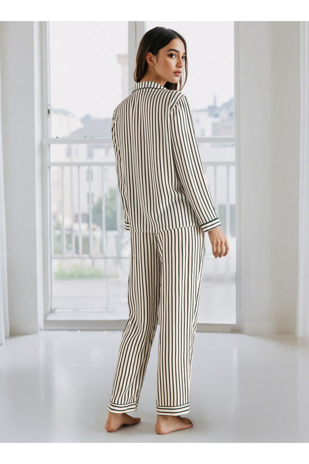 طقم بيجامة مخطط - 3