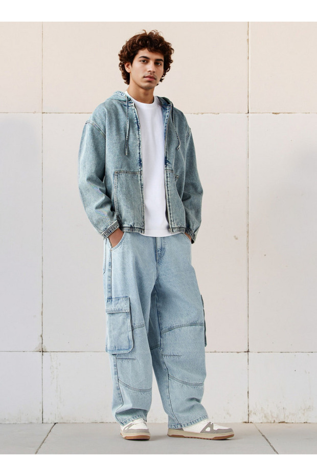 هودي جينز بسحاب أمامي - 2