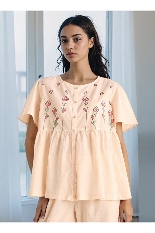 طقم بيجامة مطرز - 3