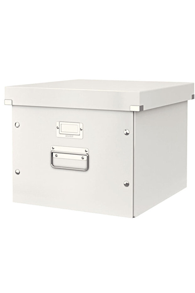 Storage box with lid laminated cardboard with white lid WOW Click&Store - 6