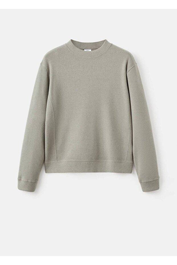 Düz kesim regular fit triko sweatshirt - 3