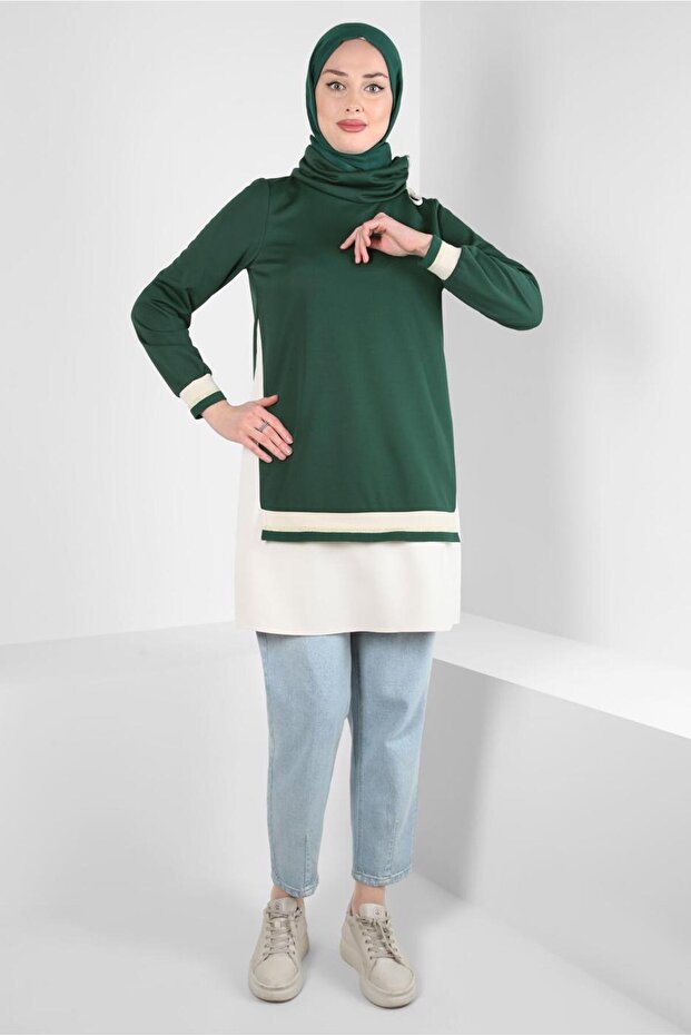 GARNİLİ ÖRME TUNİK 44235 - 2