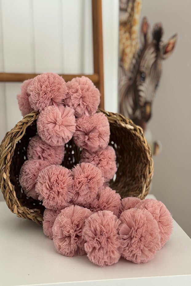 Powder Colored Mini Pompom - 1