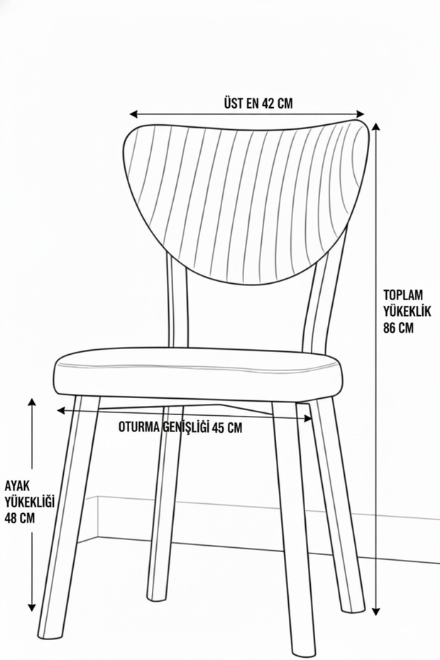 ELMA SANDALYE (4 ADET) - 5
