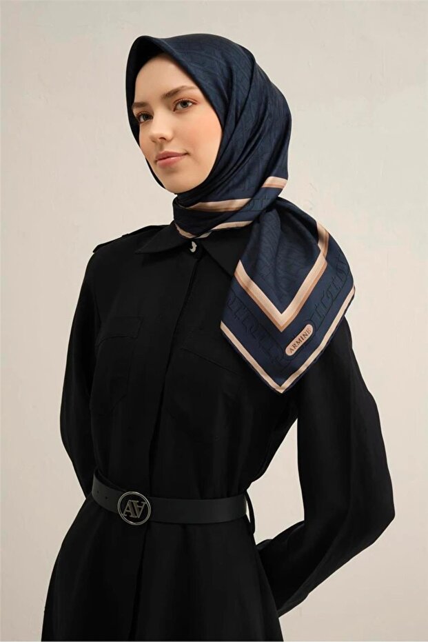 وشاح كلاسيكي منقوش سيفت حرير تويل 9301D 83