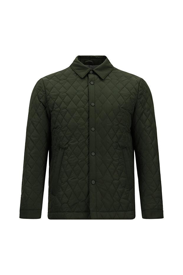 Regular Fit Düz Kapitone Mont - 7