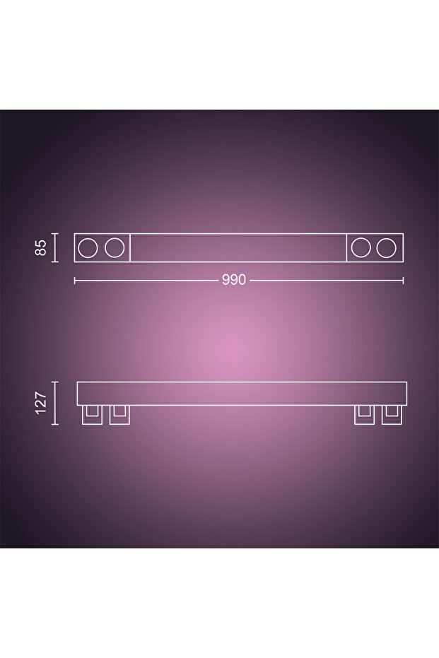 Hue Centris 4'lü Akıllı Led Spot Lamba 4x4.2w (BEYAZ) V2 - 4