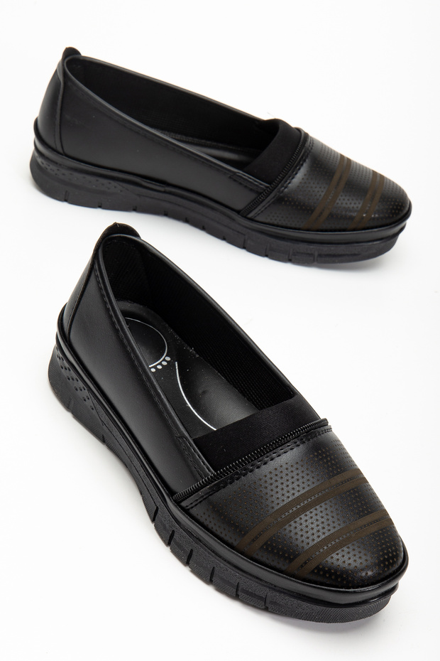 Women's Black Classic Shoes Orthopedic Mother Shoes Mother Ballet Flats Shoes Mother Women's Casual Shoes