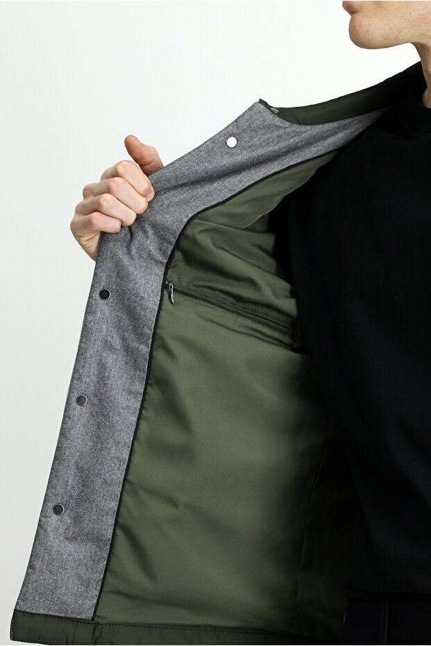 Regular Fit Düz Kapitone Mont - 6