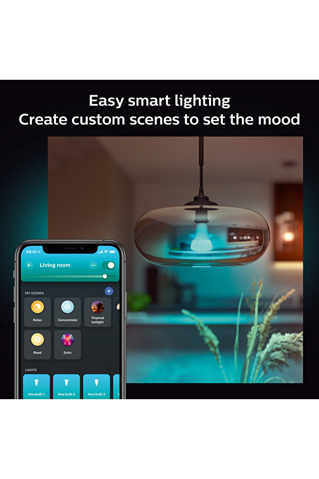 HueWCA 13.5-100W E27 1600 Lumen Renkli Akıllı Ampul A67 - 6