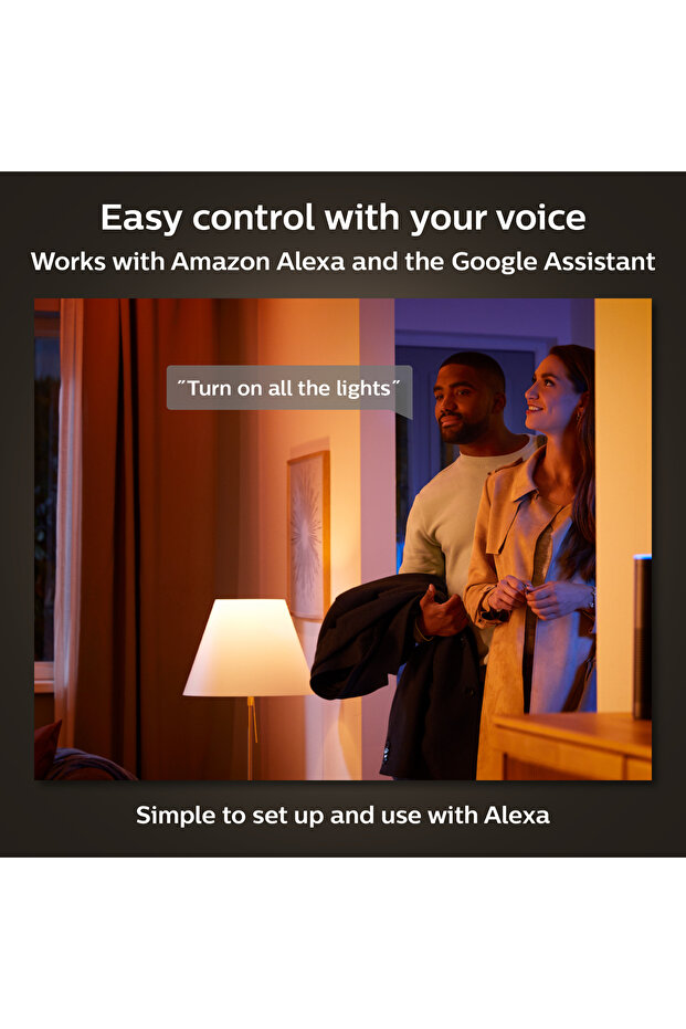 HueWCA 9-75W E27 1100 Lumen Renkli Akıllı Ampul A60 - 6