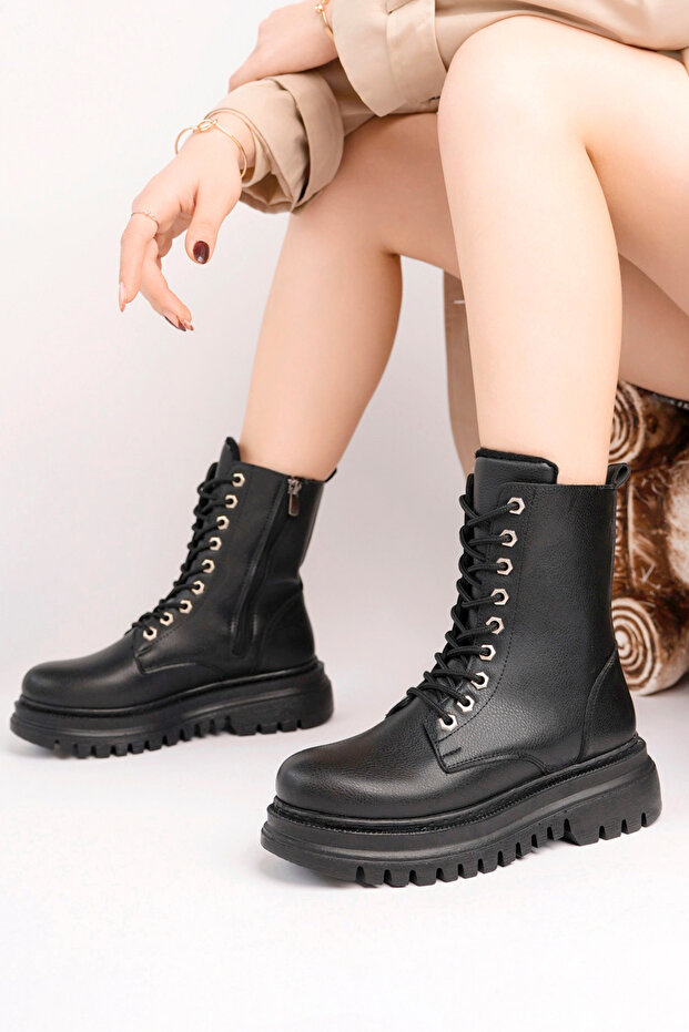 Waterproof, Fur Lined, Zippered, Very Lightweight, Stitched Sole, Guaranteed Winter Women's Black