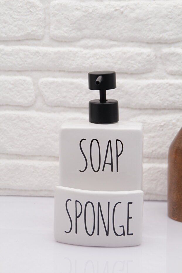 طقم صابون وإسفنجة سيراميك - صابون وإسفنجة - 3