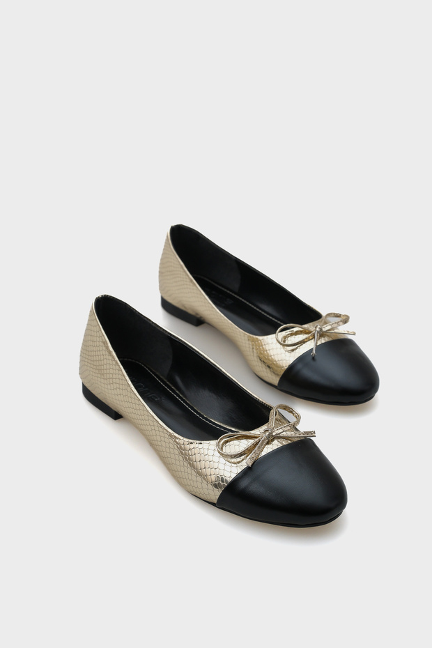 Round Toe Two-Piece Women's Ballerinas