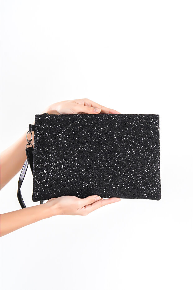 Pullu Paris 222 Kadın Clutch Çanta - 5