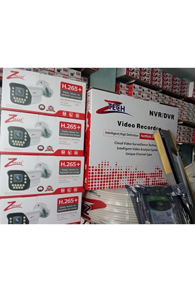 4 lü kamera seti full set 15 ledli - 1