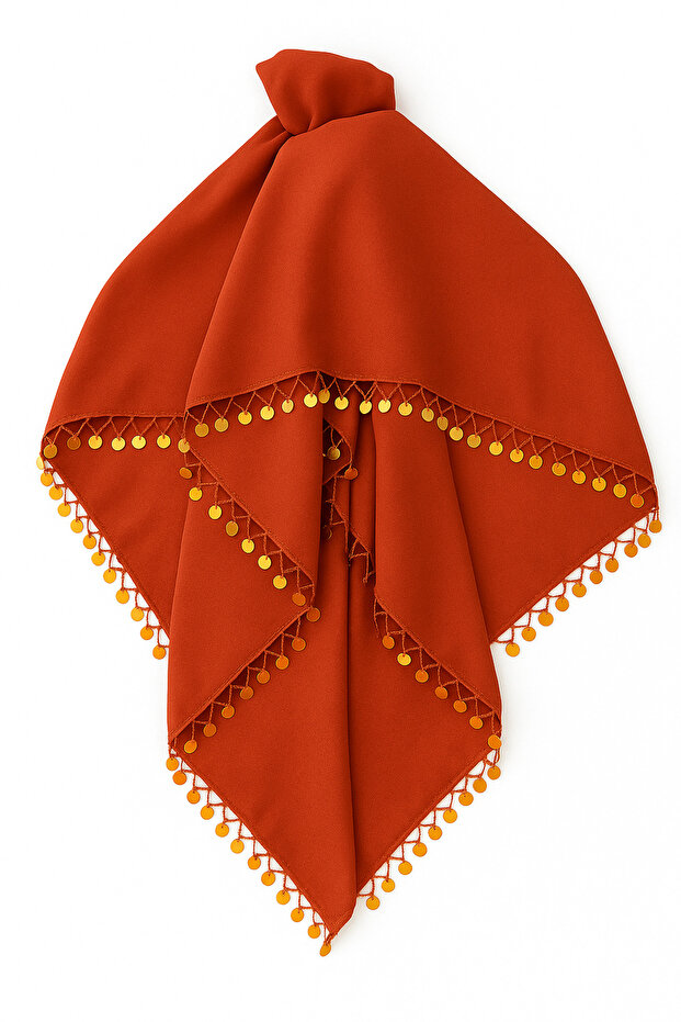 Taba renk pullu yazma - 1