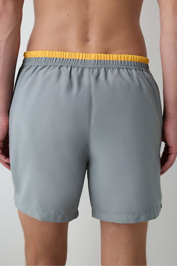 Gümüş Zebra Erkek Şort Mayo - 5