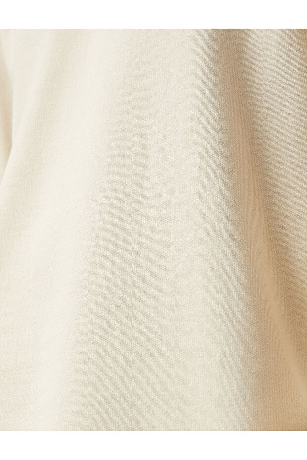 Basic Sweatshirt Şardonlu Bisiklet Yaka - 6