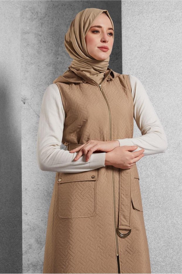 Belted Quilted Vest 45242