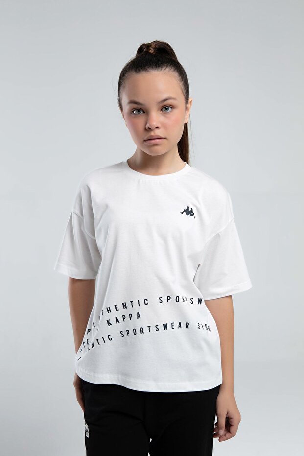 Authentic Kaley Kız Çocuk Beyaz Regular Tişört - 1