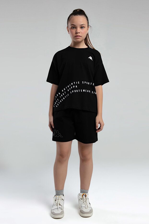 Authentic Kaley Kız Çocuk Siyah Regular Tişört - 5