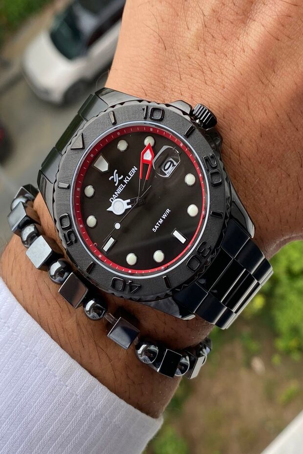Men's Steel Strap Watch and Bracelet Gift Set