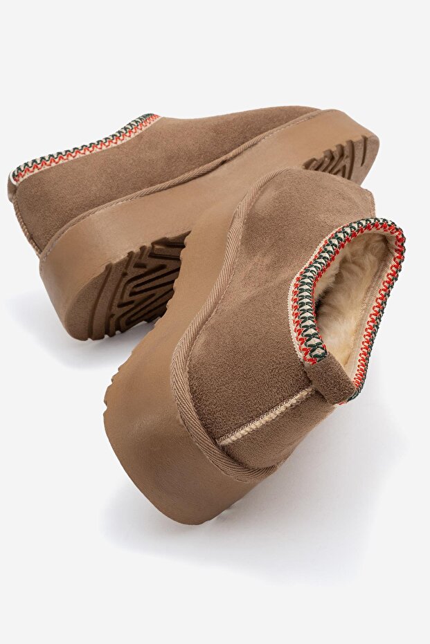 Yüksek Tabanlı Kısa Mini Bot KOYU VİZON - 4