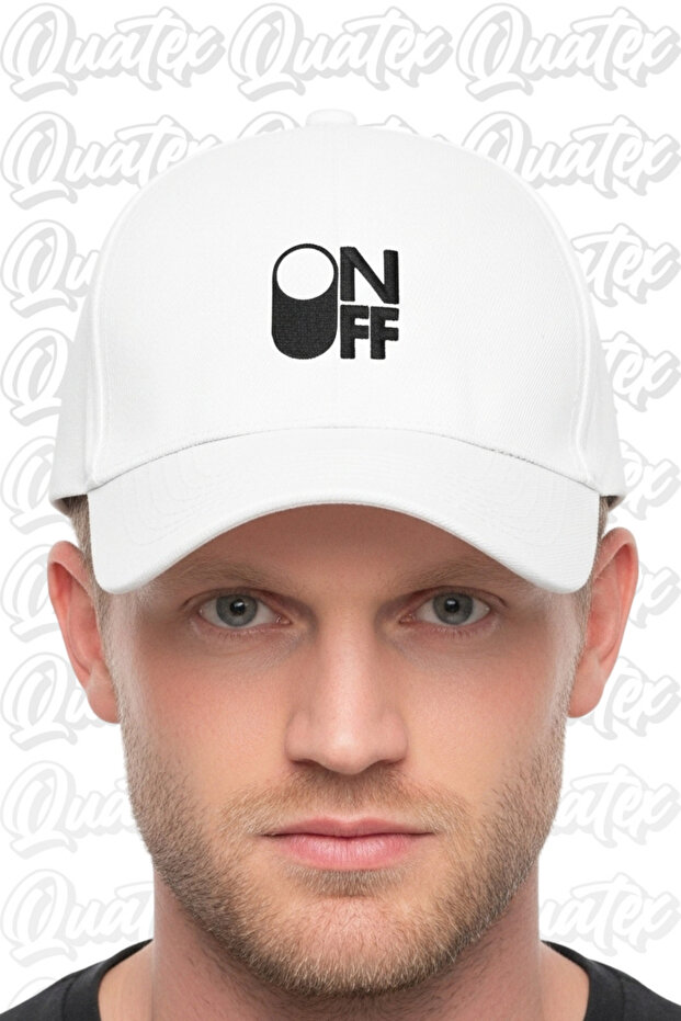 Onoff Embroidered Hat – White 100% Cotton Gabardine Unisex Model