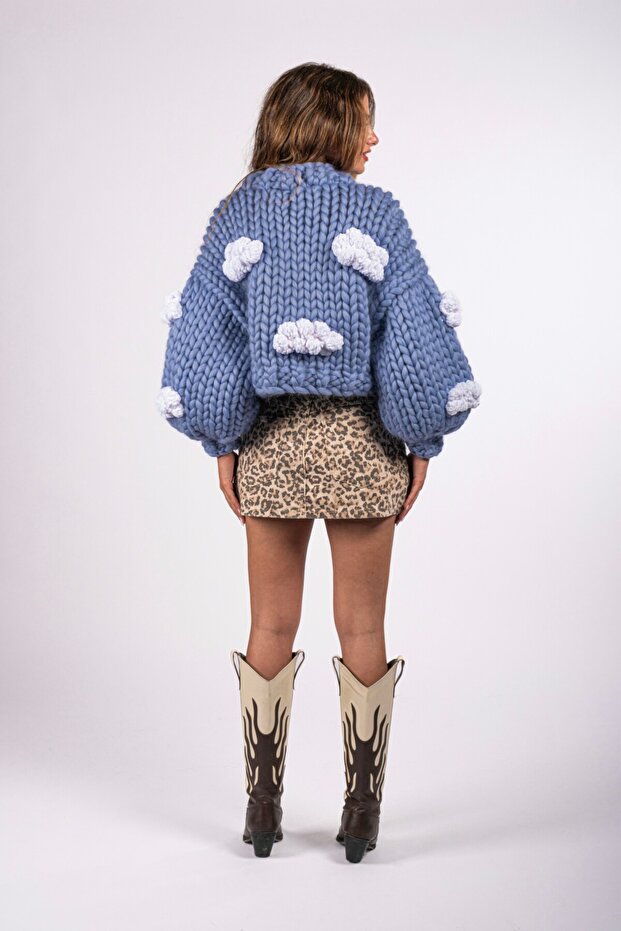 Cloud El Örgüsü Bulutlu Hırka - 1