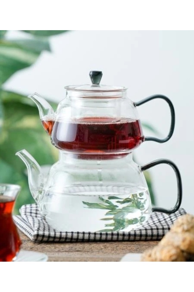 Cam Çaydanlık 1000 Ml/600 ml - 1