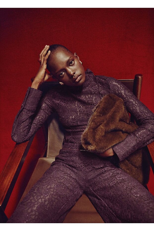 Dantel fularlı gömlek - 1