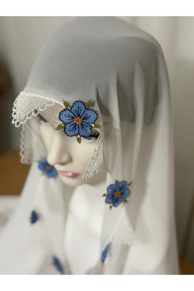 İğne oyası namaz başörtüsü - 5