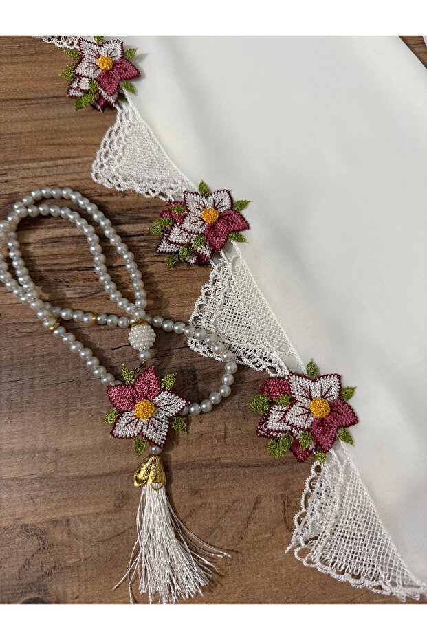 İğne oyası namaz başörtüsü - 6