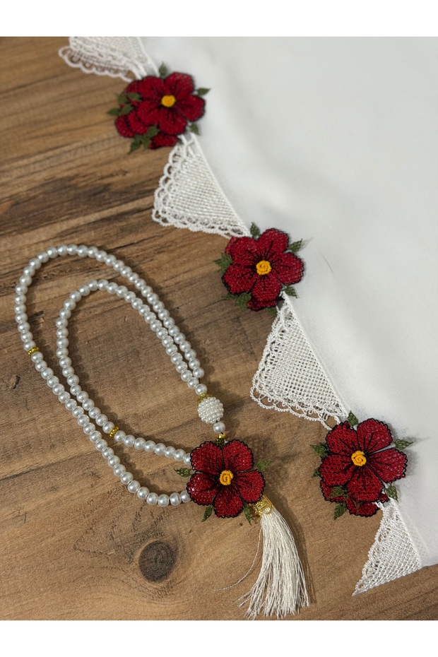 İğne oyası namaz başörtüsü - 6