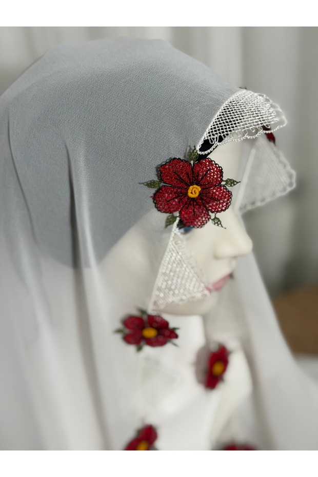 İğne oyası namaz başörtüsü - 5