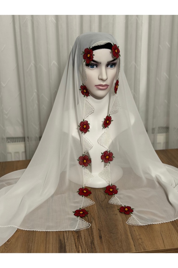 İğne oyası namaz başörtüsü - 1