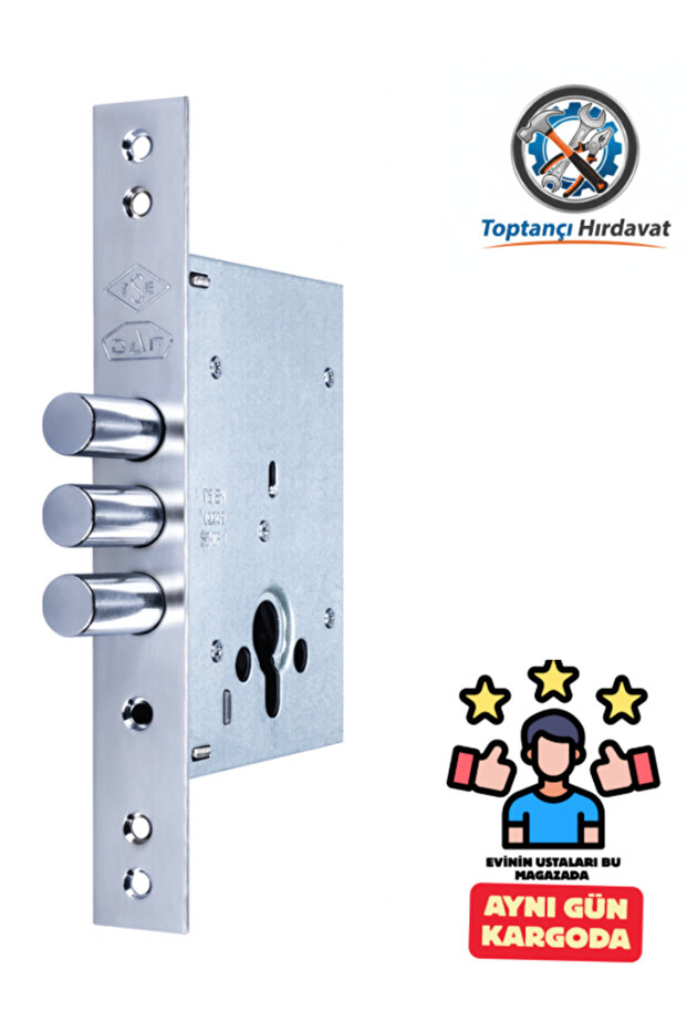 Çelik kapı üst emniyet kilidi milli üst kilit barelsiz - 3