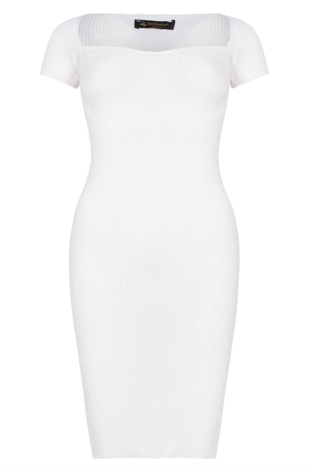 Rochie de damă alb uni Z2016